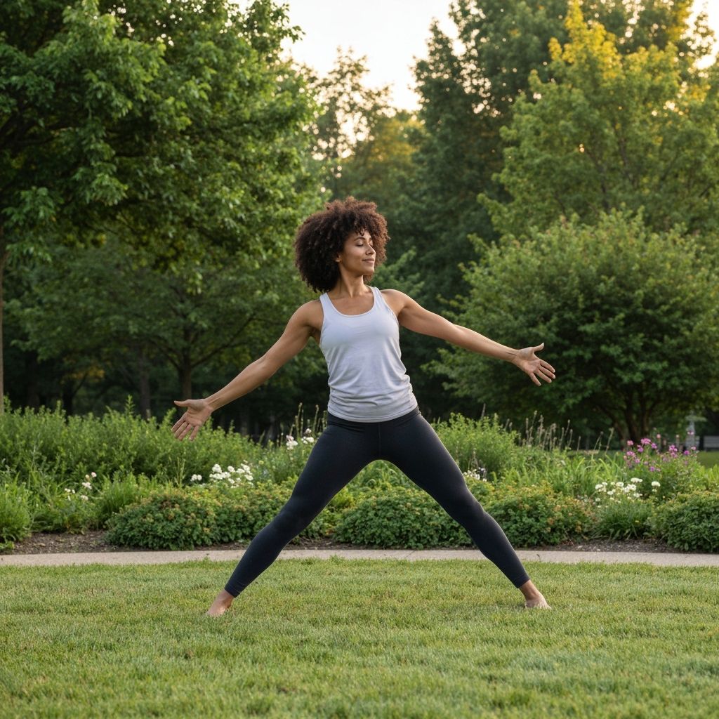 Човек практикува йога