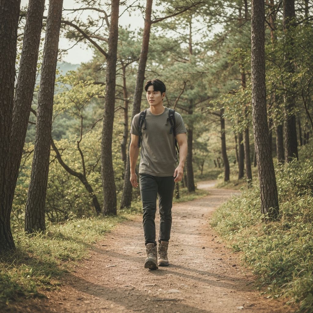 Човек ходи в природата